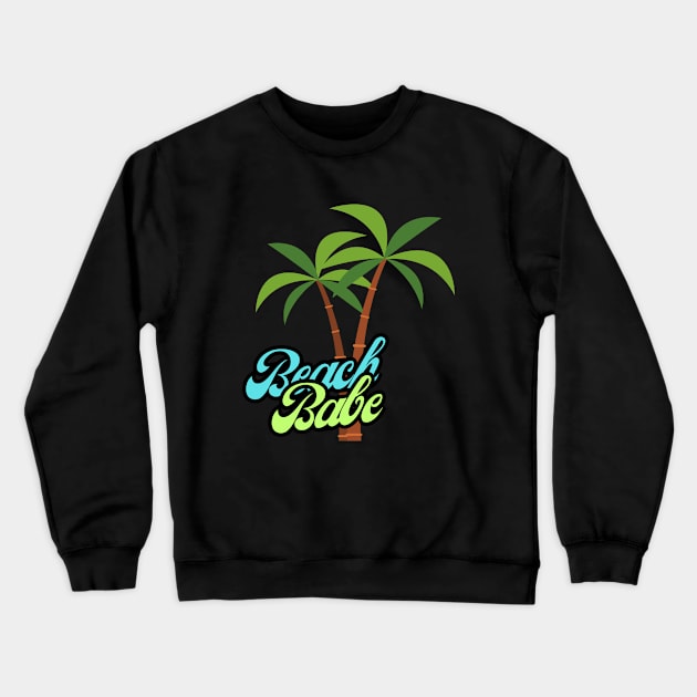 Beach Babe Colourful Crewneck Sweatshirt by teresawingarts